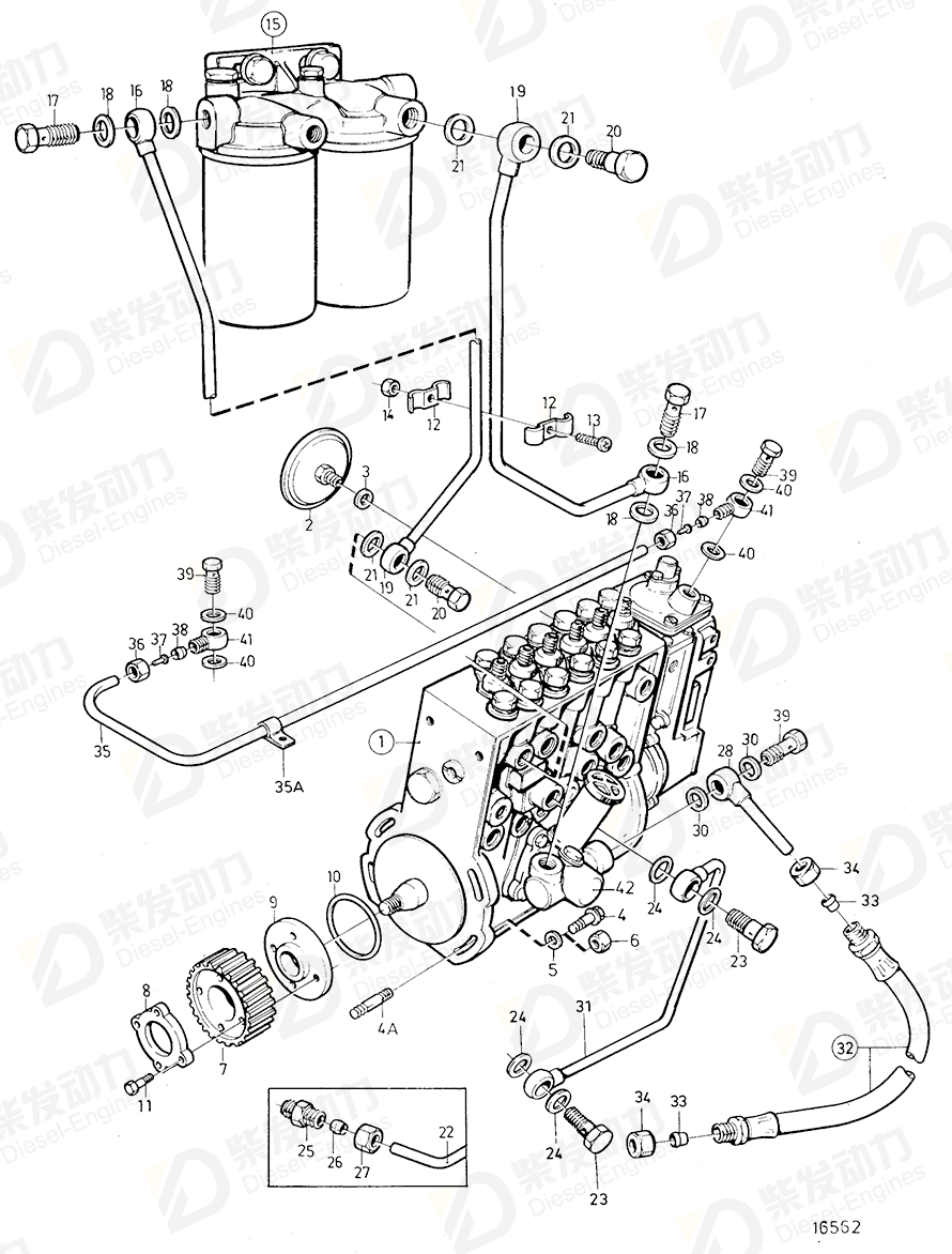 volvo penta Injection pump 865015 Drawing volvo penta Injection pump 865015 Drawing